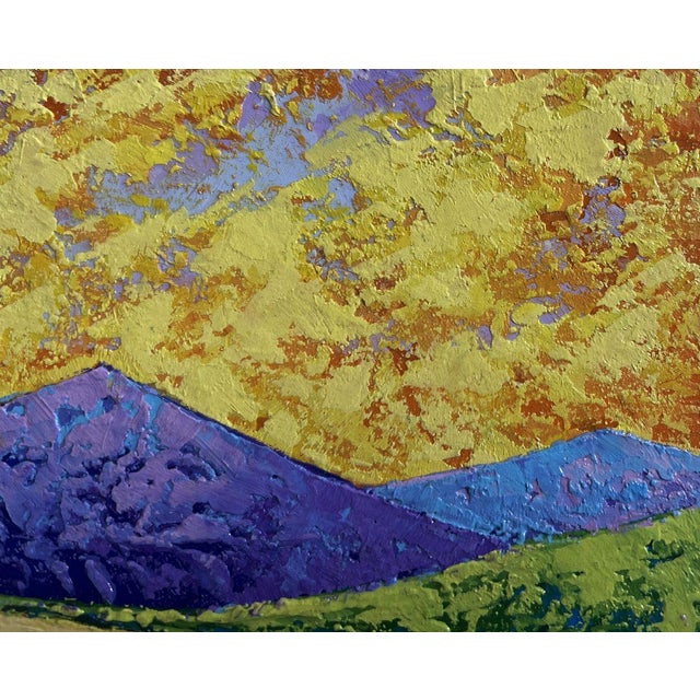 2020s Oil Painting the Sun's Rays Glide Across the Meadows v. Zadorozhnya For Sale - Image 5 of 8