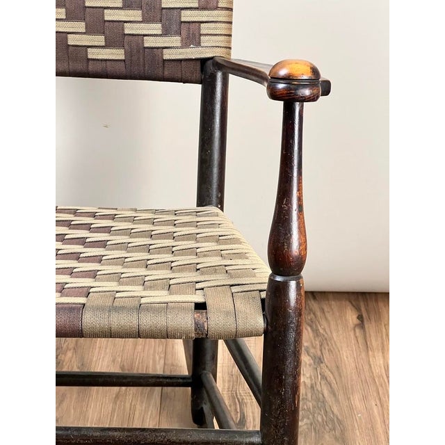 Antique Shaker #6 Tape Seat Rocker by Mt. Lebanon Shakers C. Late 19th Century For Sale In Boston - Image 6 of 9