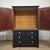 Early 19th C English ebonized linen cupboard with hanging rail. 1830 This piece is designed in the style of the selected...