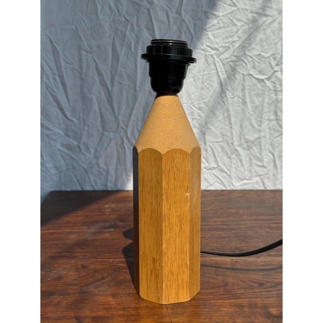 Beige Vintage Natural Wood Pencil Lamp Base from Tarogo, 1980s For Sale - Image 8 of 15