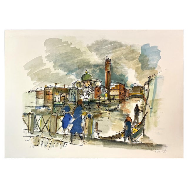 Lucien Pradel, Venice, Original Lithograph For Sale