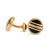 Early 21st Century Men’s Retired Montblanc Gold Plated Black Enamel Round Cufflinks, Pair For Sale - Image 5 of 8