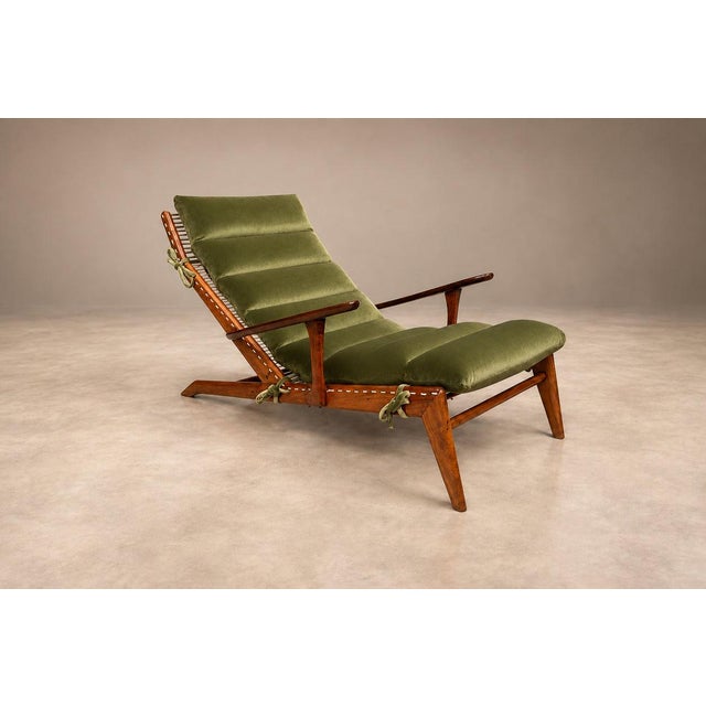 Designed and executed in Brazil during the 1950s by Pierre Weckx, this rare chaise lounge exemplifies the organic modern...