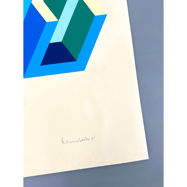 Modern Ernst Helmstädter, Dual Object, 1981, Color Screen Print For Sale - Image 3 of 9