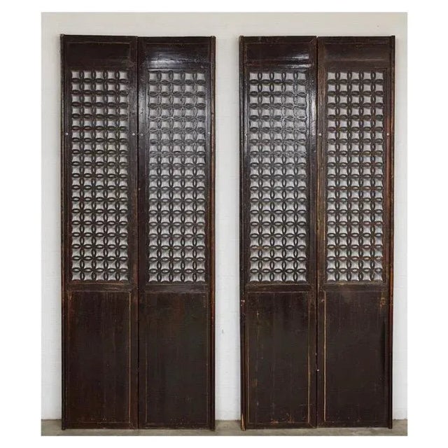 Chinese Pair Chinese Hardwood Doors, 2 Pairs Available For Sale - Image 3 of 12