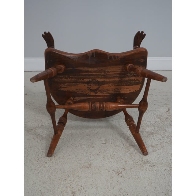 Pair of Frederick Duckloe Colonial Cherry & Oak Windsor Chairs For Sale - Image 17 of 18