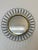 Mid 20th Century Petite Scale Modernist French Round Brass Sunburst Loop Mirror, 1950s For Sale - Image 5 of 15