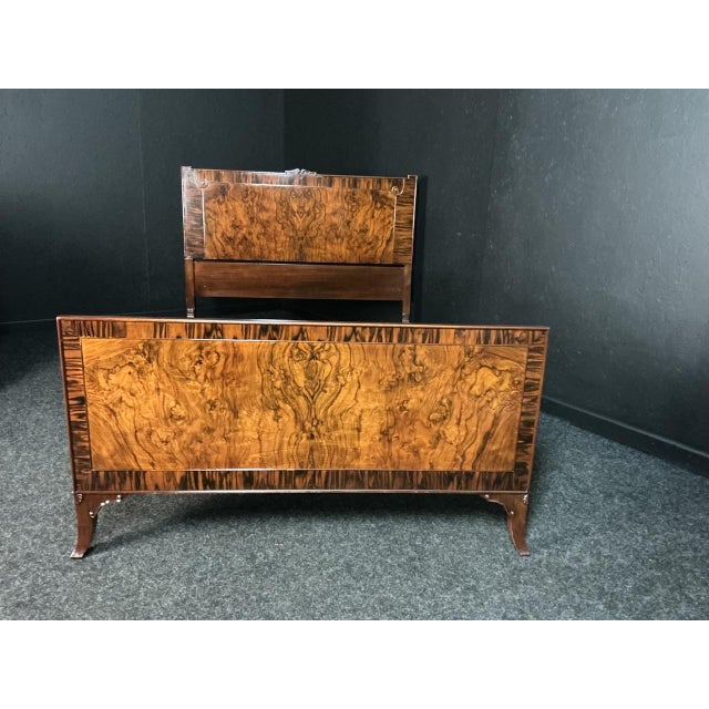 Wood Art Deco Queen Size Bed, 1935 For Sale - Image 7 of 7