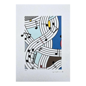 After Roy Lichtenstein, "Composition", 1990s, Silk-Screen