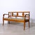 Directoire Walnut and Floral Fabric Bench, Italy, 1900s For Sale - Image 13 of 18