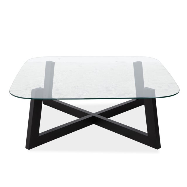 Black Occa Coffee Table in Clear Glass with Black Frame from BoConcept For Sale - Image 8 of 9