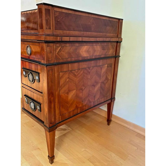Late 18th Century Empire Roll Top Writing Desk in Nutwood For Sale - Image 17 of 18
