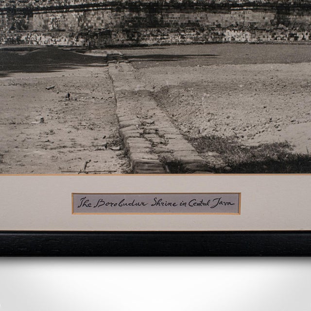Photography Vintage Photograph, Borobudur Shrine, Oriental, Monochrome, Java, Mid Century For Sale - Image 7 of 8