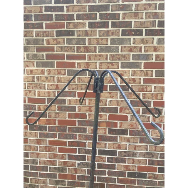 Vintage Wrought Iron Plant Hanger for 8 Plants For Sale - Image 4 of 5