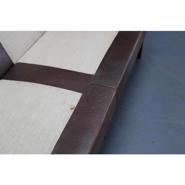 Mid-Century Danish Three-Seat Brown Leather Sofa, 1970s For Sale - Image 13 of 18