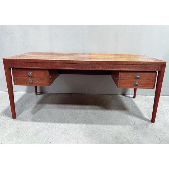 Large Mid-Century Diplomat Desk by Finn Hugo for France & Son, 1960s For Sale - Image 10 of 10