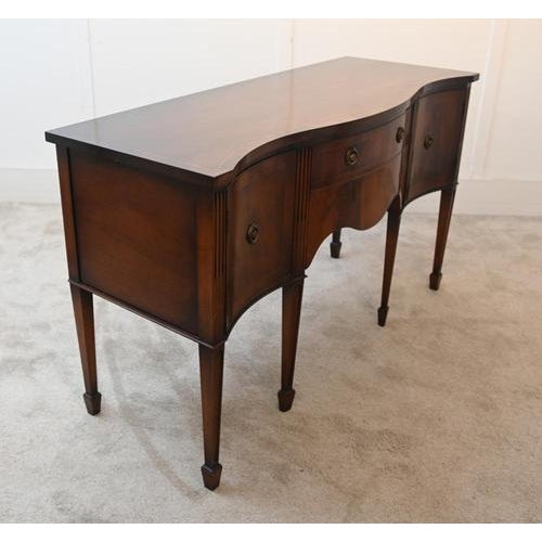 Sheraton Mahogany Serpentine Server Buffet, 1910s For Sale - Image 9 of 13