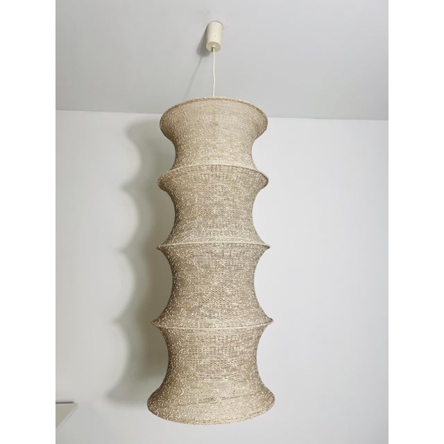 1970s Fabric Ceiling Lamp by Leola, 1970s Italy For Sale - Image 5 of 12