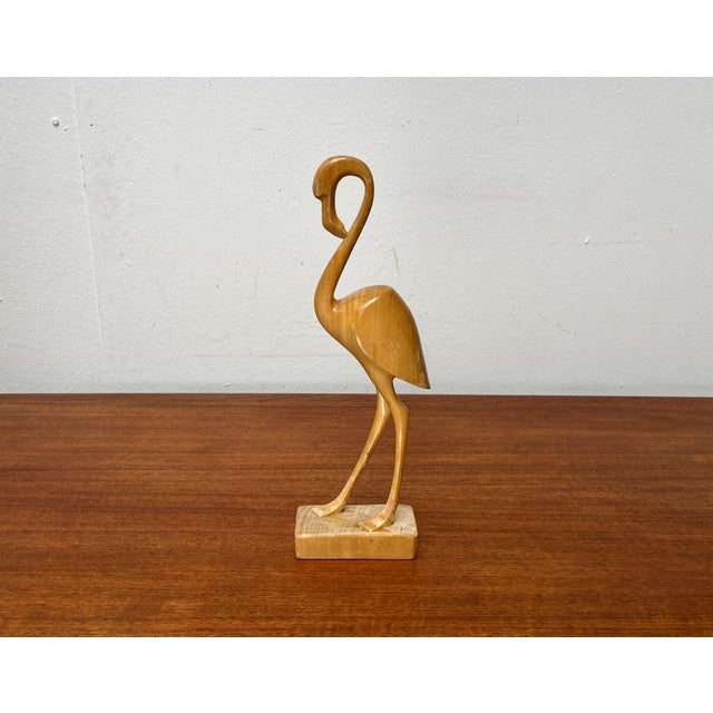 Mid-Century Wooden Flamingo Figurine, 1960s For Sale - Image 17 of 17