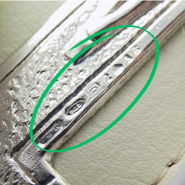 Vintage Italian Handmade Sterling Silver 925 Plated & Faux Leather Holy Cross Wall Decoration For Sale - Image 6 of 9