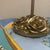 1970s Mid 20th Century Italian Hollywood Regency Cast Brass Countertop Guest Towel Stand With Sculptural Rose Base For Sale - Image 5 of 7