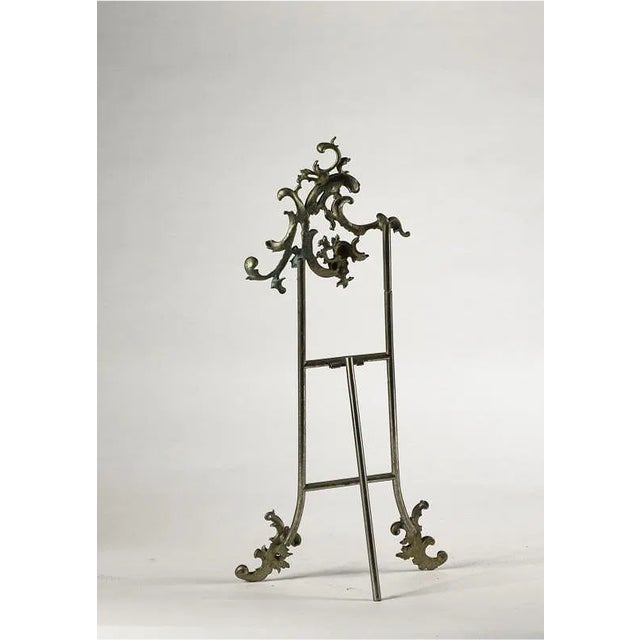 Art Nouveau Antique Italian Liberty Art Nouveau Adjustable Metal Photograph Easel For Sale - Image 3 of 6