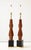 Stunning pair of tall 1960s sculptural walnut table lamps by Laurel. Newly restored and rewired. The lamps are ready to...