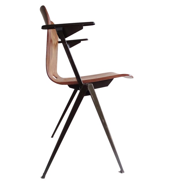 Mid-Century Modern Vintage Plywood Armchairs from Galvanitas, Set of 6 For Sale - Image 3 of 18