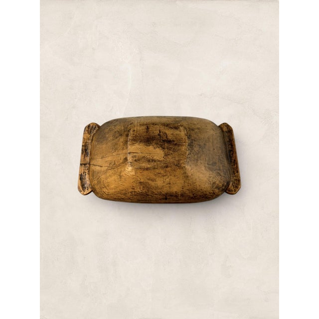 Farmhouse Antique English Extra Large Victorian Farmhouse Dough Bowl With Exceptional Patina For Sale - Image 3 of 9