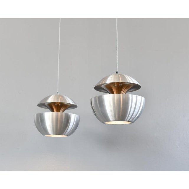 Bertrand Balas UFO Pendant Lights by Bertrand Balas for Raak Amsterdam, 1970s, Set of 2 For Sale - Image 4 of 13