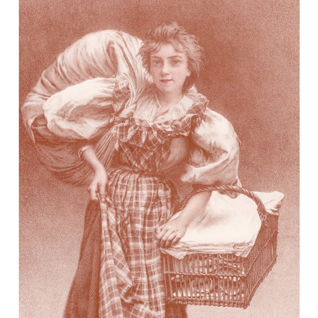 Camille Bellanger, La Blanchisseuse, 1898, Lithograph on Paper For Sale - Image 3 of 10