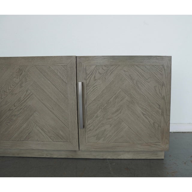 Restoration Hardware Herringbone 4-Door Media Console For Sale - Image 10 of 14