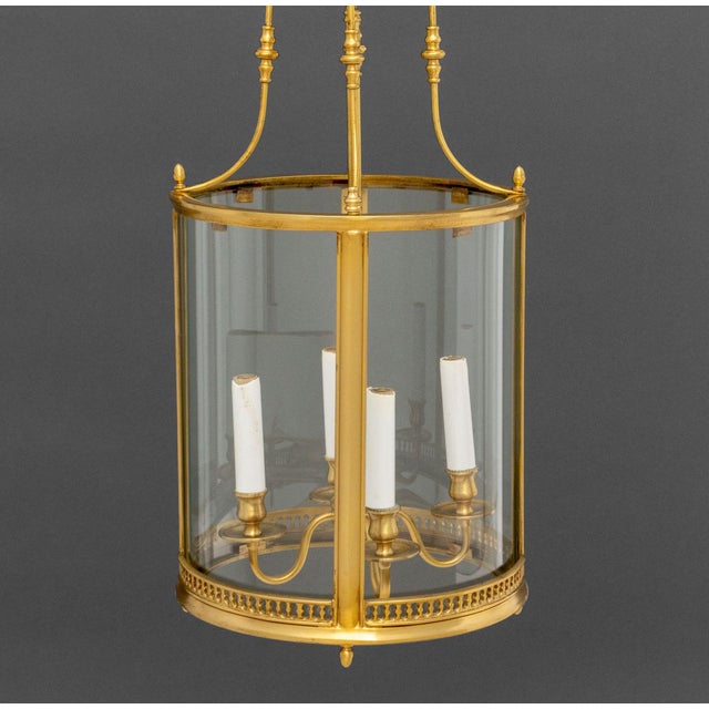 Regency Style Gilt Brass Hanging Lanterns, Pair For Sale - Image 11 of 16