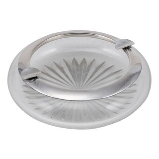 20th Century German Silver & Cut Glass Cigar Ashtray, 1910s For Sale