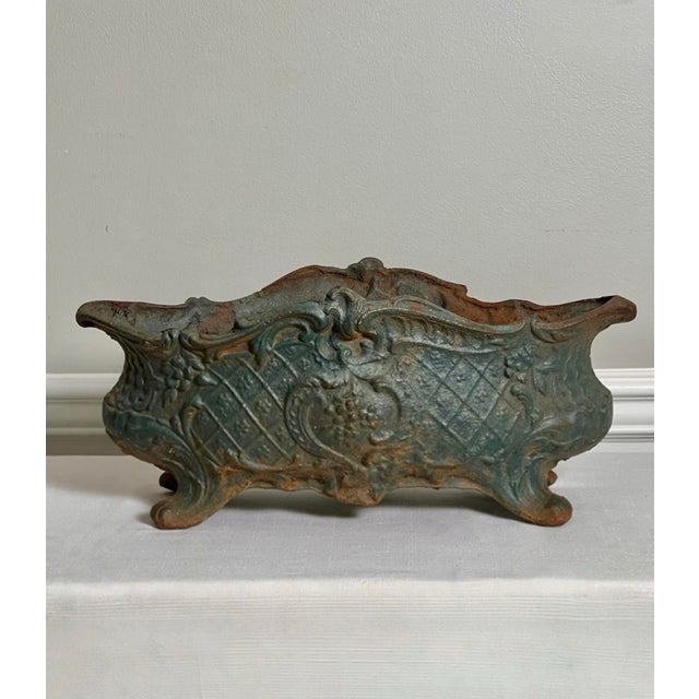 Victorian 19th Century French Victorian Era Cast Iron Footed Jardiniere For Sale - Image 3 of 15