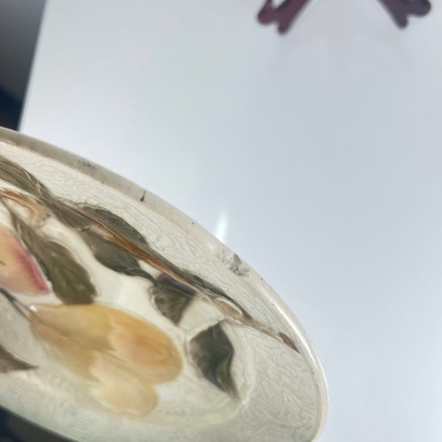 White Barbotine Fruit Plates from KG St Clément, Late 19th Century, Set of 4 For Sale - Image 8 of 18