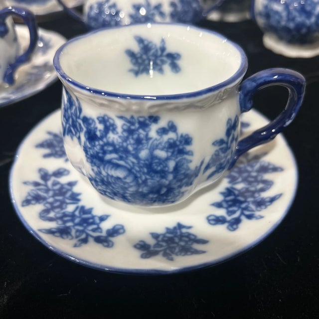 1960s Flow Blue Vintage Teaset - Set of 15 For Sale - Image 6 of 12