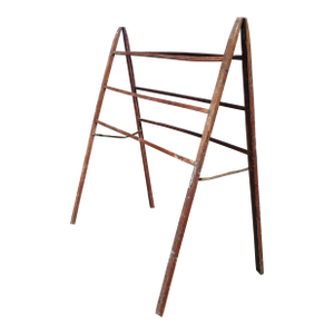 Antique Roosting Fold Up Ladder Rack Original Old Red Paint 1880s