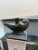 Tall Travertine and Bronze Table Lamp, 1970s For Sale - Image 4 of 12