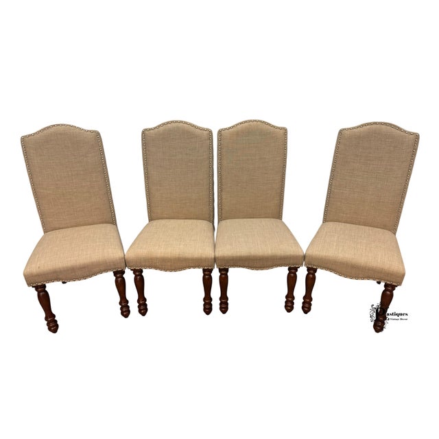 Farmhouse Vintage Traditional Farmhouse Style Upholstered Dining Chairs - Set of 4 For Sale - Image 3 of 12