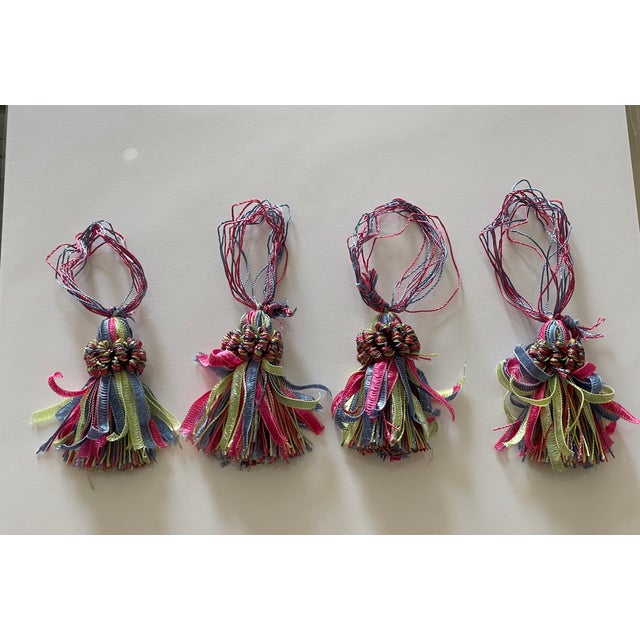 1960s Multicolored Key Tassels 4 S Furniture/Doors For Sale - Image 5 of 5