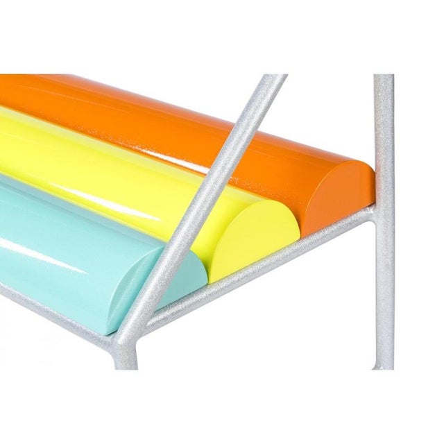 Metal Flash Bench in Powder-Coated Aluminum by Altreforme For Sale - Image 7 of 8