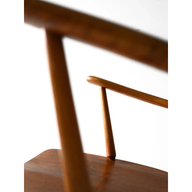 Scandinavian Rocking Chair in Beech and Teak, 1960s For Sale - Image 4 of 8