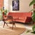 Vintage Coral Velvet Sofa, 1960s For Sale - Image 11 of 12