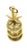 1970s Mid 20th Century Hollywood Regency Brass Tiered Pineapple Serving Stand / Tray For Sale - Image 5 of 7