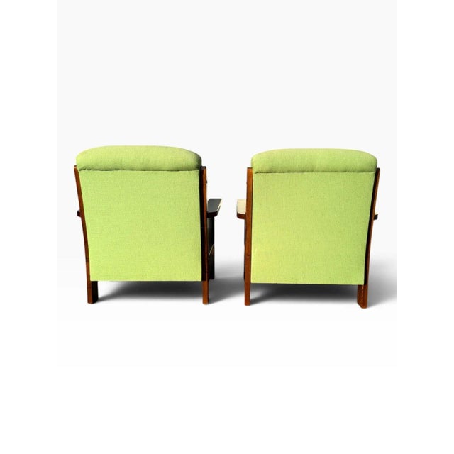 Pair of Vintage Mission Oak Arts & Crafts Lounge Chairs For Sale - Image 11 of 12