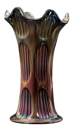 Mid-20th Century Carnival English Glass Vase