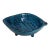 Italian Rimini Blu Glazed Leaf-Form Ceramic Vide Poche by Aldo Londi for Bitossi For Sale