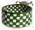 Green Bohemian Check Paint Vessel Sink with Brass Drain For Sale