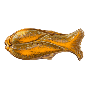 Mid-Century Modern Ceramic Pottery Fish Server Platter by California Originals